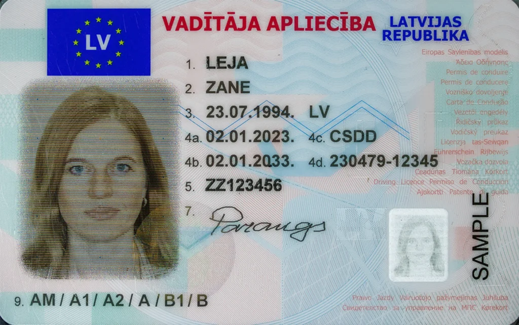 Latvia driver's license